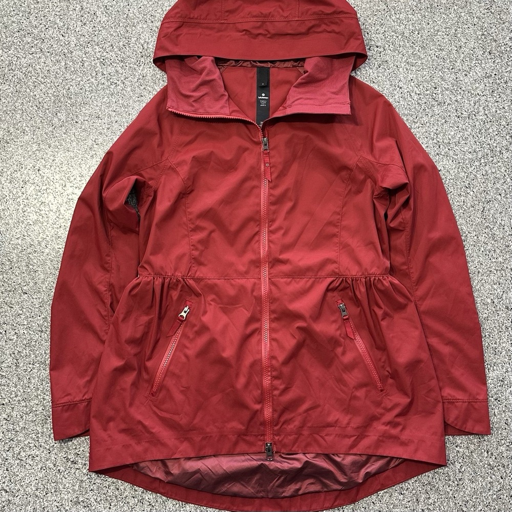 lululemon athletica Red Hooded Utility Jacket